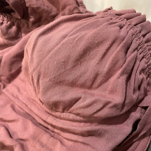 dusty rose kendall & kylie tie front bustier top - Picture 4 of 5